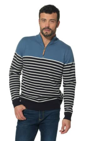 Wallace : pull marin 1/2 zip Hublot