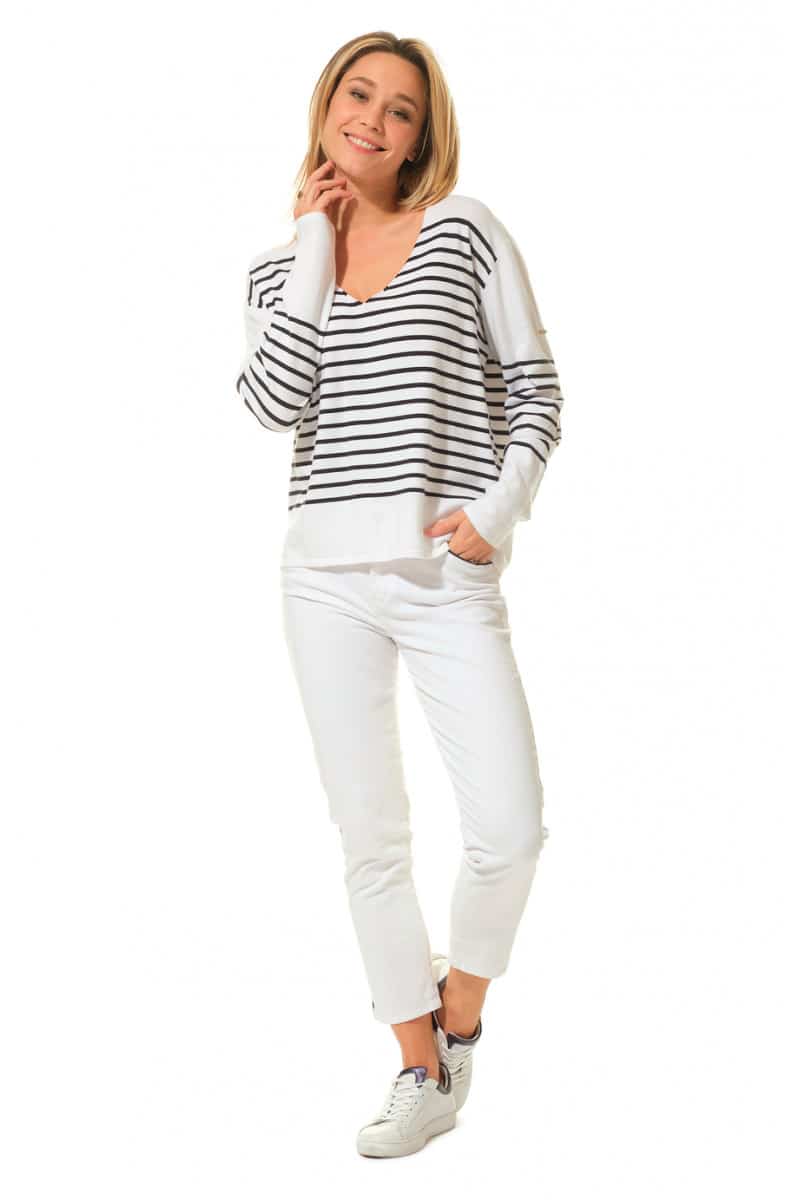 Marise : pull col V oversize Hublot Marise : pull col V oversize Hublot