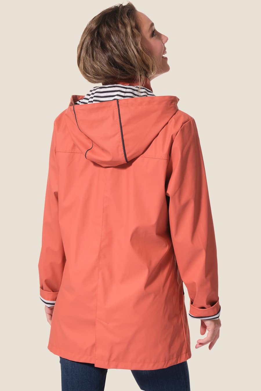 Aiga : Hublot navy waxed coat Aiga : ciré Hublot mode marine