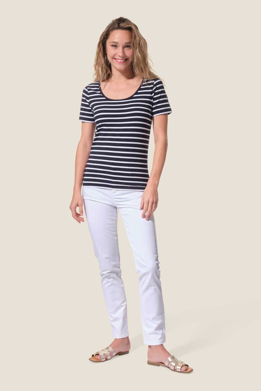 Barcelone : marinière manches courtes Hublot mode marine Barcelone : marinière manches courtes Hublot mode marine