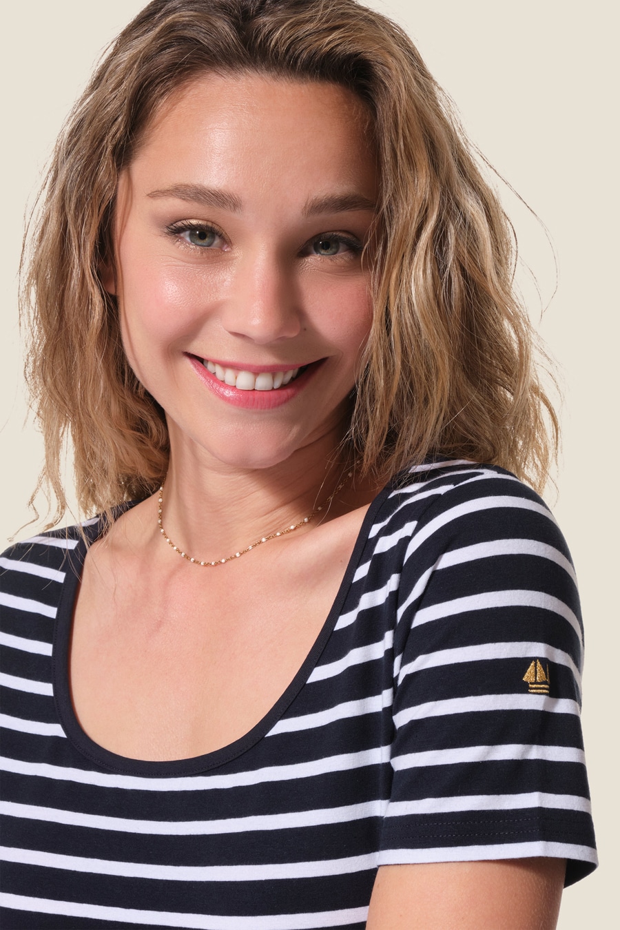 Barcelone : marinière manches courtes Hublot mode marine Barcelone : marinière manches courtes Hublot mode marine