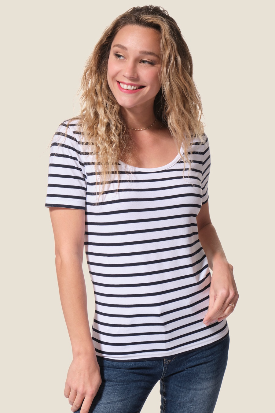 Barcelone : marinière manches courtes Hublot mode marine Barcelone : marinière manches courtes Hublot mode marine