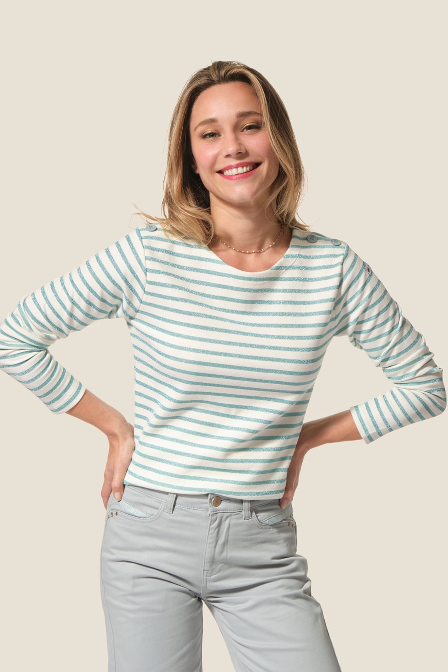 Brendy: lurex sailor Hublot navy fashion Brendy : marinière lurex Hublot mode marine