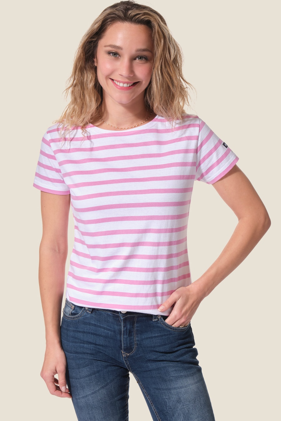 Women's Regatta: Hublot short-sleeved mariniere in navy blue Regate Femme : mariniere manches courtes Hublot mode marine