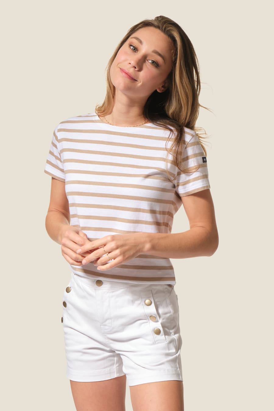 Women's Regatta: Hublot short-sleeved mariniere in navy blue Regate Femme : mariniere manches courtes Hublot mode marine