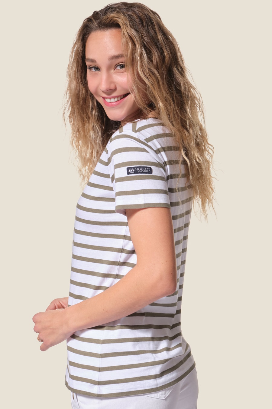 Women's Regatta: Hublot short-sleeved mariniere in navy blue Regate Femme : mariniere manches courtes Hublot mode marine