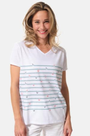 Jadda : tee-shirt manches courtes Hublot mode marine