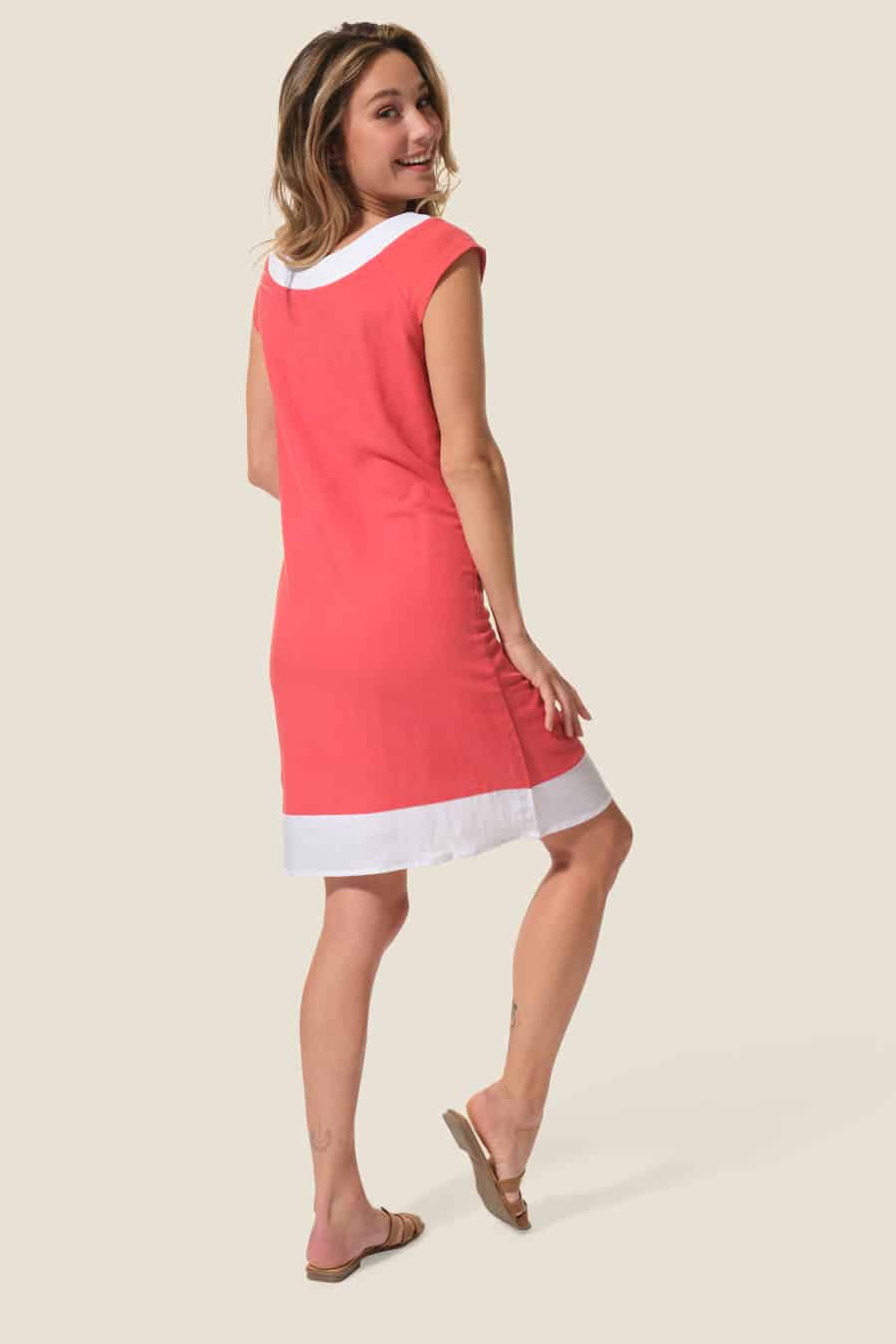 Louna : navy Hublot linen dress Louna : robe lin  Hublot mode marine