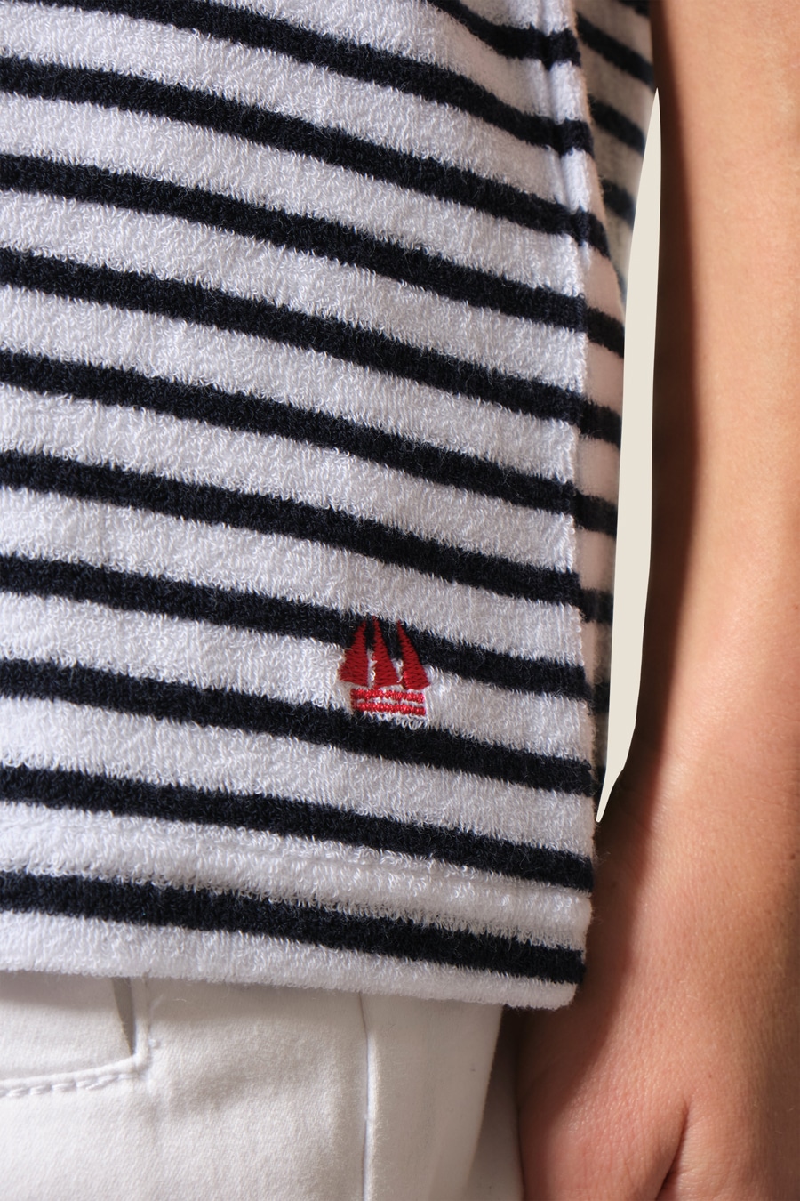 Malwina : tee-shirt éponge Hublot mode marine