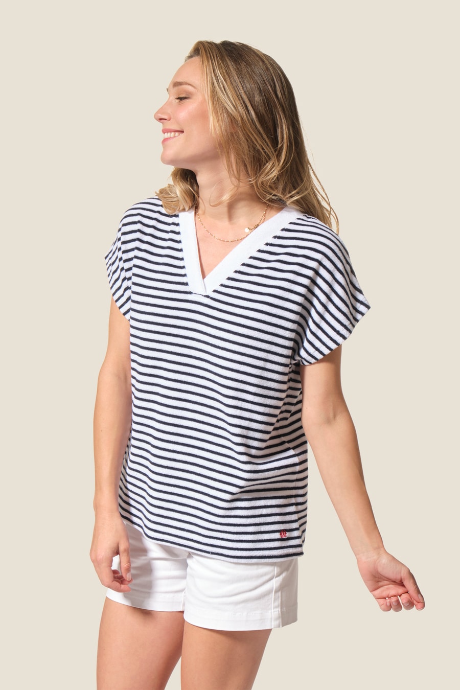 Malwina : tee-shirt éponge Hublot mode marine
