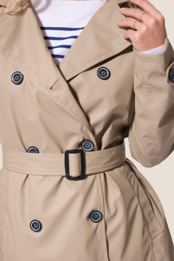 Marilise : trench coat Hublot mode marine