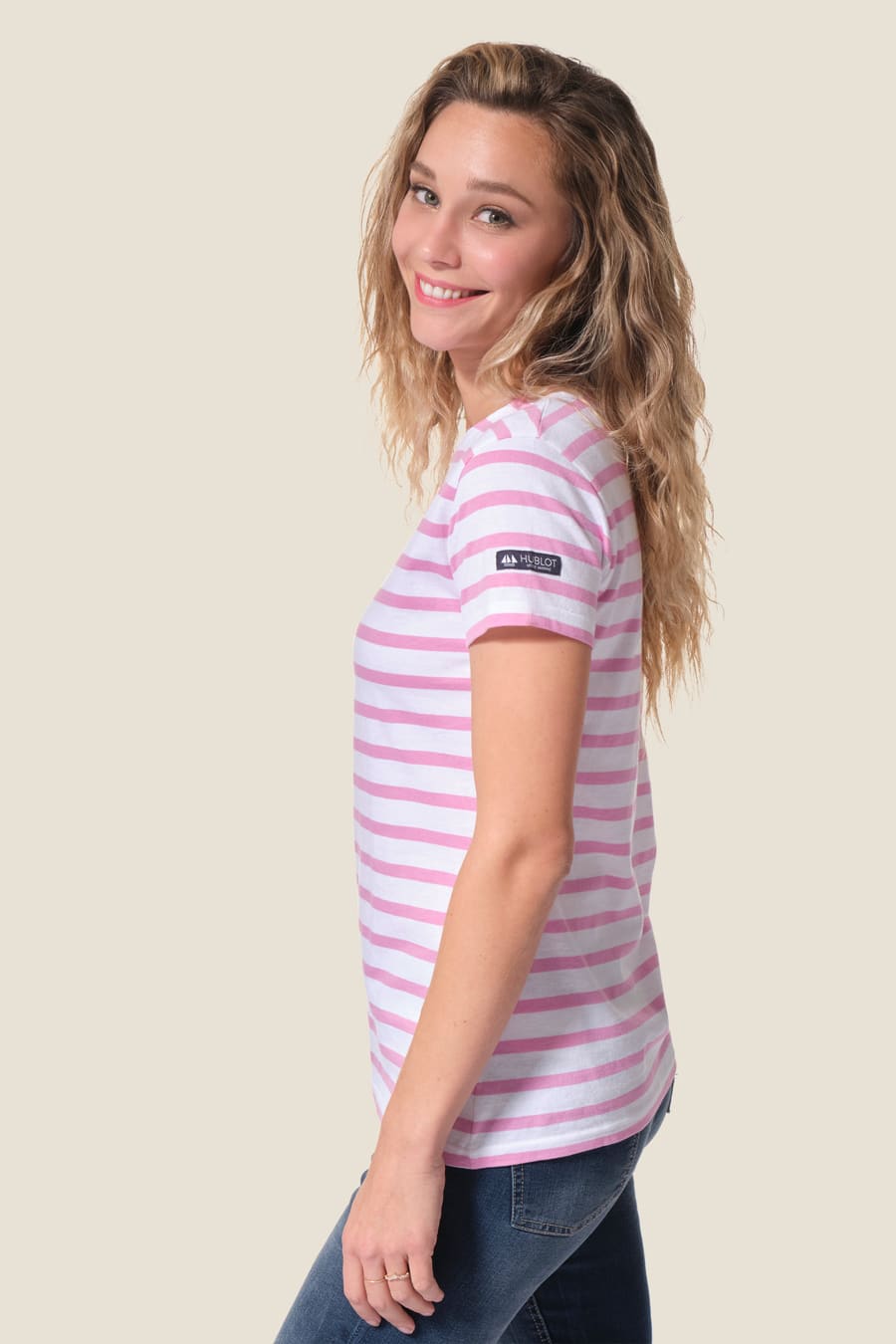 Women's Regatta: Hublot short-sleeved mariniere in navy blue Regate Femme : mariniere manches courtes Hublot mode marine