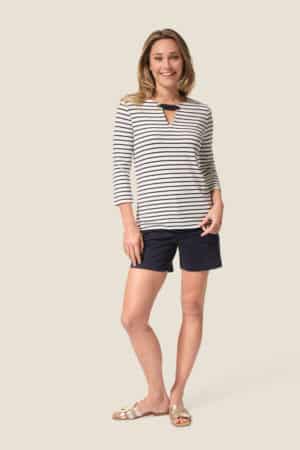 Annie : tee-shirt manches 3/4 Hublot mode marine