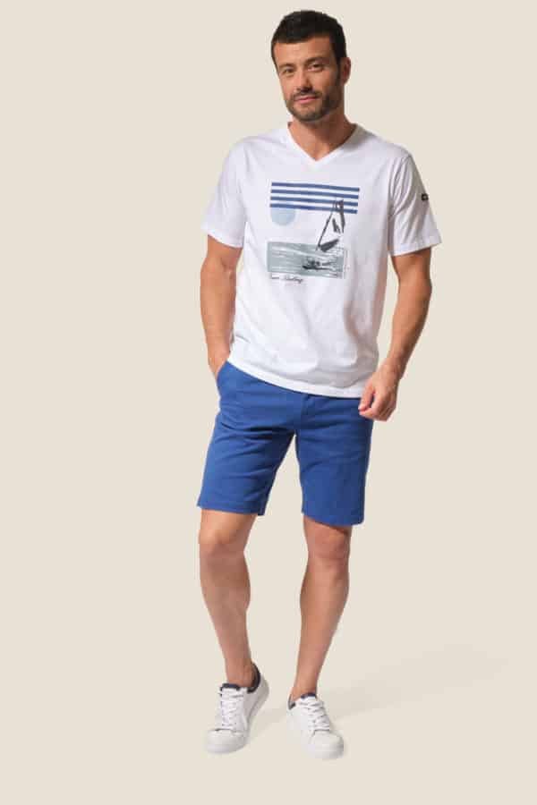 Calveen : tee-shirt manches courtes Hublot mode marine