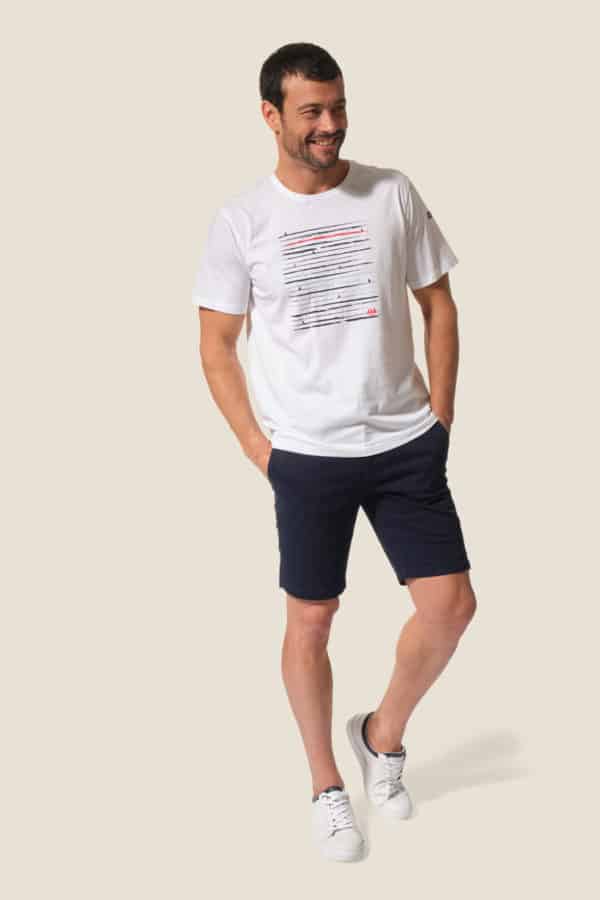 Wepio : tee-shirt manches courtes Hublot mode marine